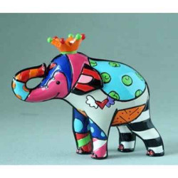 Mini figurine éléphant orange king britto romero -b334447