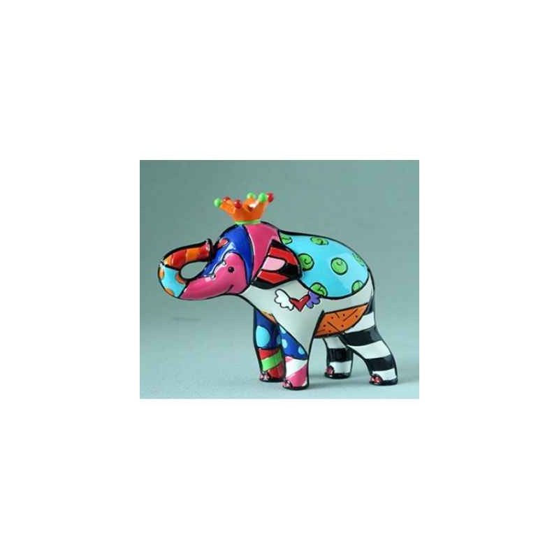 Mini figurine éléphant orange king britto romero -b334447