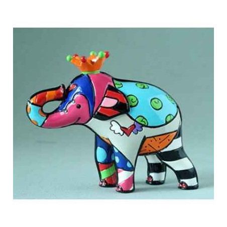 Mini figurine éléphant orange king britto romero -b334447