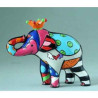 Mini figurine éléphant orange king britto romero  -b334447