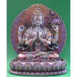 Figurine buddha - avolokiteshvara mbz col  - wu71324 sur Ambiance Plaisir