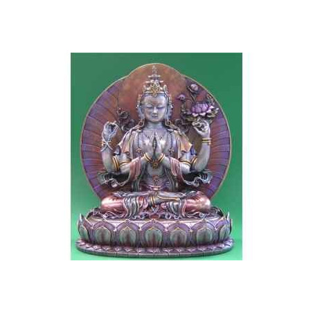 Figurine buddha - avolokiteshvara mbz col  - wu71324 sur Ambiance Plaisir