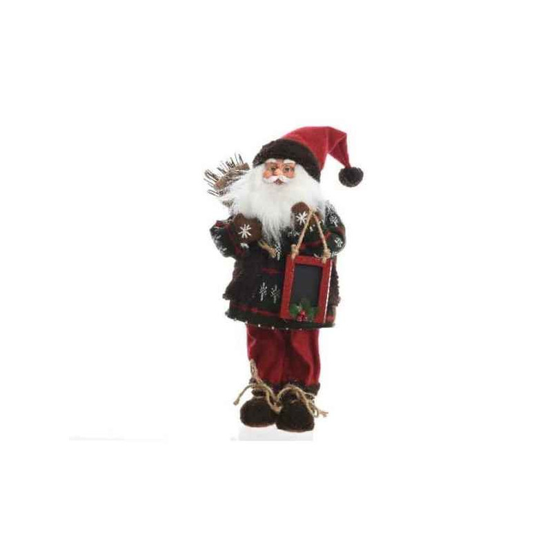 Pere noel tableau noir habits bordeaux 45cm sur Ambiance Plaisir