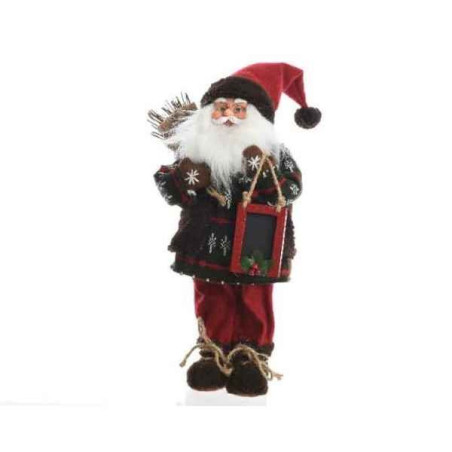 Pere noel tableau noir habits bordeaux 45cm sur Ambiance Plaisir