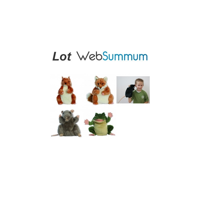Une idée cadeau originale : Lot marionnettes à main peluche Les animaux de la forêt -LWS-491 dans la catégorie JouetsLot marionn