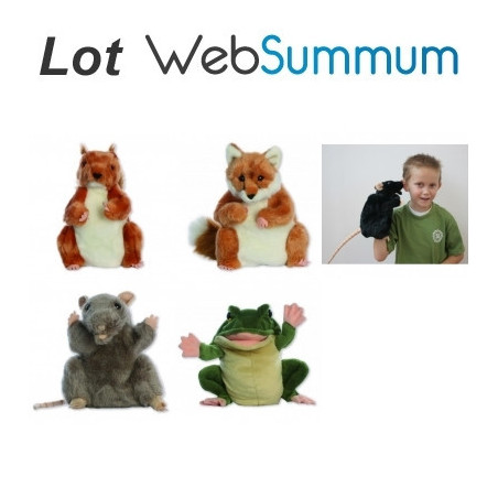 Lot marionnettes à main peluche Les animaux de la forêt -LWS-491