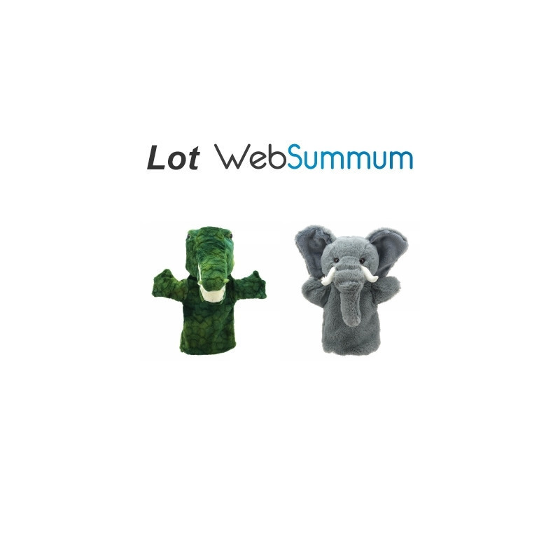 Lot 2 marionnettes traditionnelles gant savane -LWS-379Lot 2 marionnettes traditionnelles gant savane -LWS-379