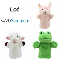 Lot 3 marionnettes à main gants les animaux de la ferme -LWS-378Lot 3 marionnettes à main gants les animaux de la ferme -LWS-378