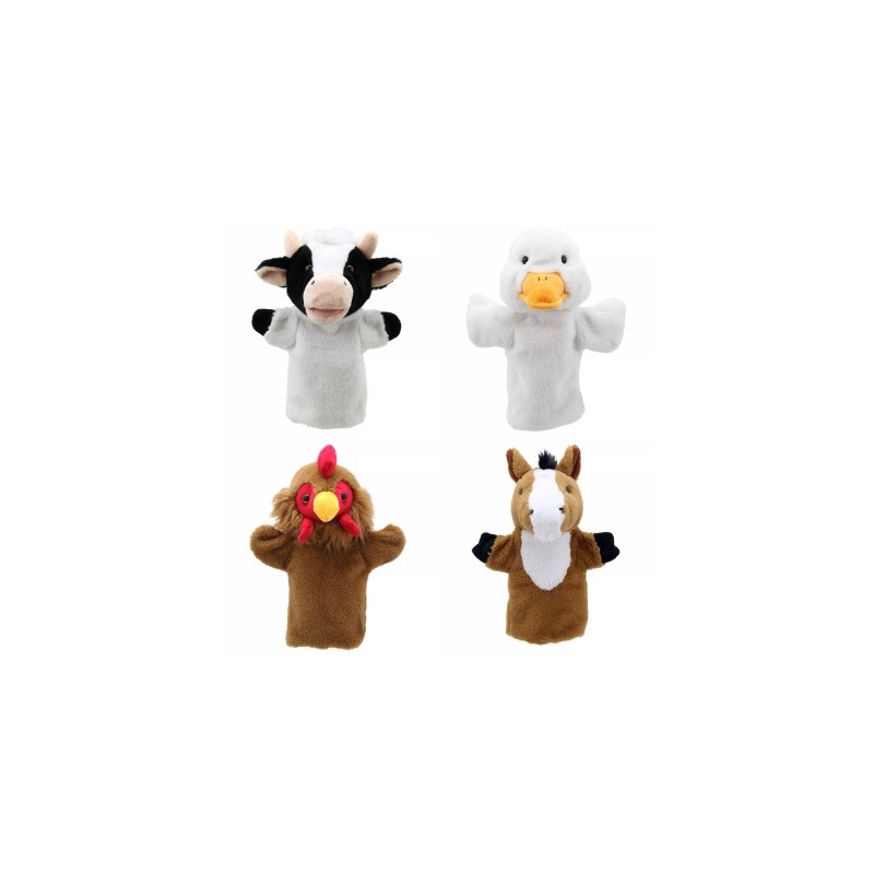 Lot 4 marionnettes à mains les animaux de la ferme -LWS-359lot 4 marionnettes à mains les animaux de la ferme -LWS-359