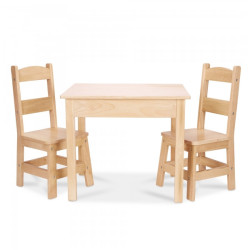Table et chaises en bois MetD -12427Table et chaises en bois MetD -12427