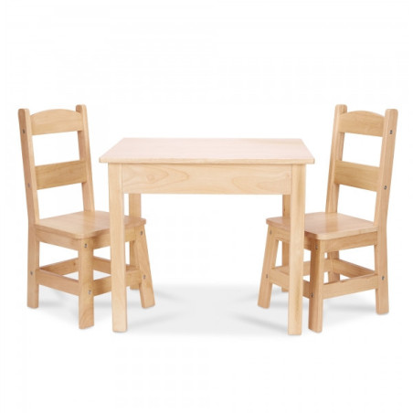 Table et chaises en bois MetD -12427