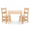 Table et chaises en bois MetD -12427