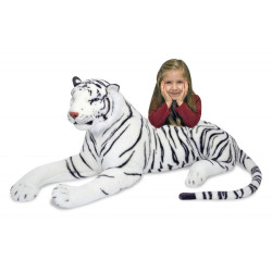 Une idée cadeau originale : Grande peluche tigre blanc MetD -13979 dans la catégorie JouetsGrande peluche tigre blanc MetD -1397
