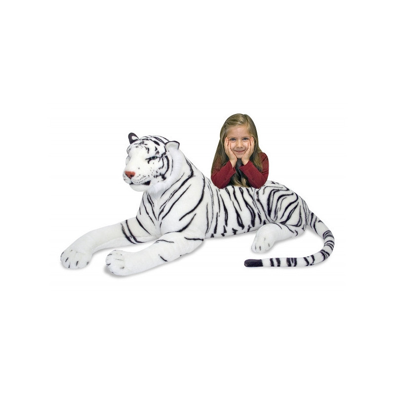 Une idée cadeau originale : Grande peluche tigre blanc MetD -13979 dans la catégorie JouetsGrande peluche tigre blanc MetD -1397