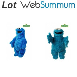 Lot marionnettes ventriloque Rue Sesame Dévoreur de biscuit anniversaire 50 ans en 2019 -LWS-450Lot marionnettes ventriloque Rue