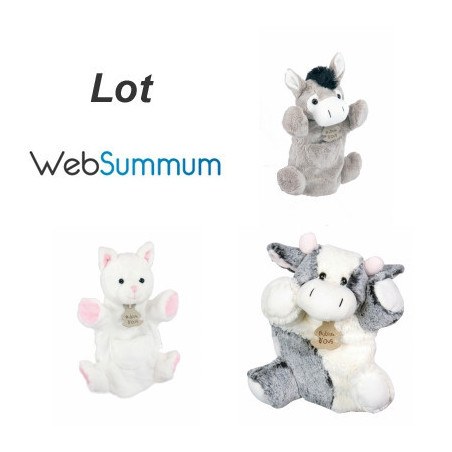 Promotion marionnette ane chat vache Histoire d'ours -LWS-222