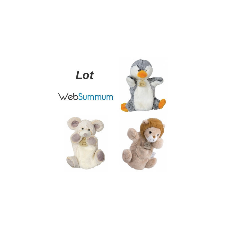 Promotion marionnette pingouin souris lion Histoire d'ours -LWS-218