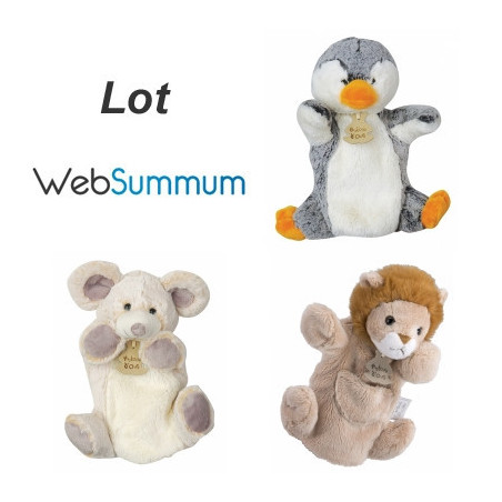Promotion marionnette pingouin souris lion Histoire d'ours -LWS-218