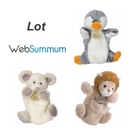 Promotion marionnette pingouin souris lion Histoire d'ours -LWS-218Promotion marionnette pingouin souris lion Histoire d'ours -L