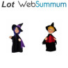 NULLMarionnettes à mains gentils sorcière et sorcier lot Web Summum -LWS-503