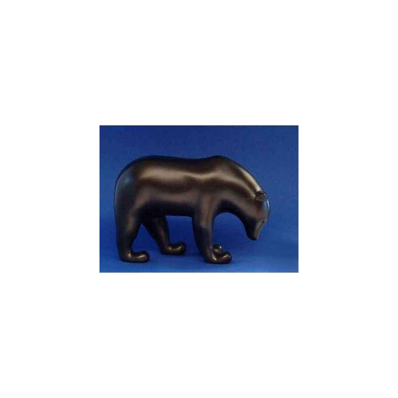 Animaux-Bois-Animaux-Bronzes propose Statuette Ours brun par l'artiste François Pompon, collection 3dMouseion -POM07