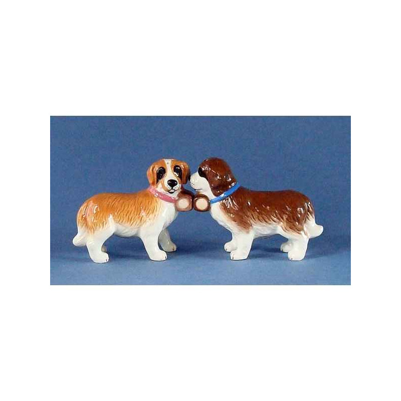 Figurine Saint-Bernard Poivre et Sel MW93925 sur Ambiance Plaisir