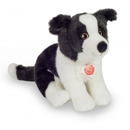 Peluche chiot chien border collie assis 25 cm Hermann -91959 9