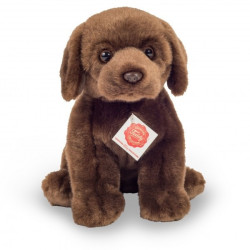 Une idée cadeau originale : Peluche chien labrador assis brun foncé 25 cm Hermann dans la catégorie JouetsPeluche chien labrador