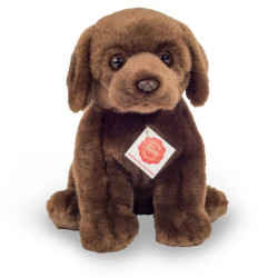 Peluche chien labrador assis brun foncé 25 cm Hermann  sur Ambiance Plaisir