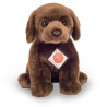 Peluche chien labrador assis brun foncé 25 cm Hermann  sur Ambiance Plaisir