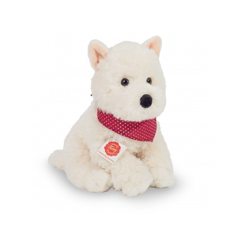 Une idée cadeau originale : Peluche chien westhighland-terrier assis 30 cm Hermann dans la catégorie JouetsPeluche chien westhig