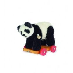 Peluche Hermann Teddy panda sur roues 9 cm  sur Ambiance Plaisir
