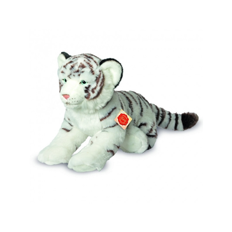 Peluche tigre blanc couché 40 cm Hermann -90466 3 Peluche tigre blanc couché 40 cm Hermann -90466 3
