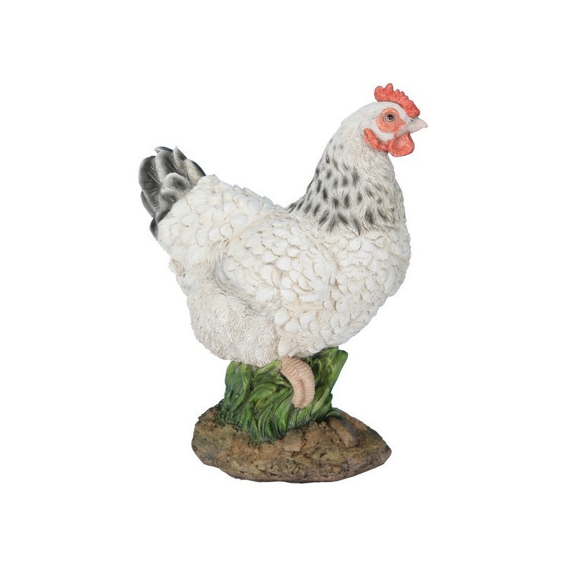 Poule naine blanche 27 cm Riviera system -200350 sur Ambiance Plaisir