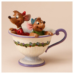 Figurine jaq and gus in tea cup f collection disney trad -4016557