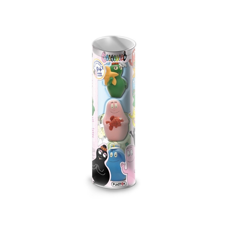 Tubo 3 figurines eveil barbapapa Plastoy -60847