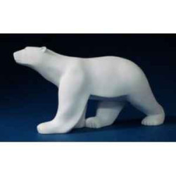 Animaux-Bois-Animaux-Bronzes propose Statuette Ours Blanc par l'artiste François Pompon, collection 3dMouseion -POM11