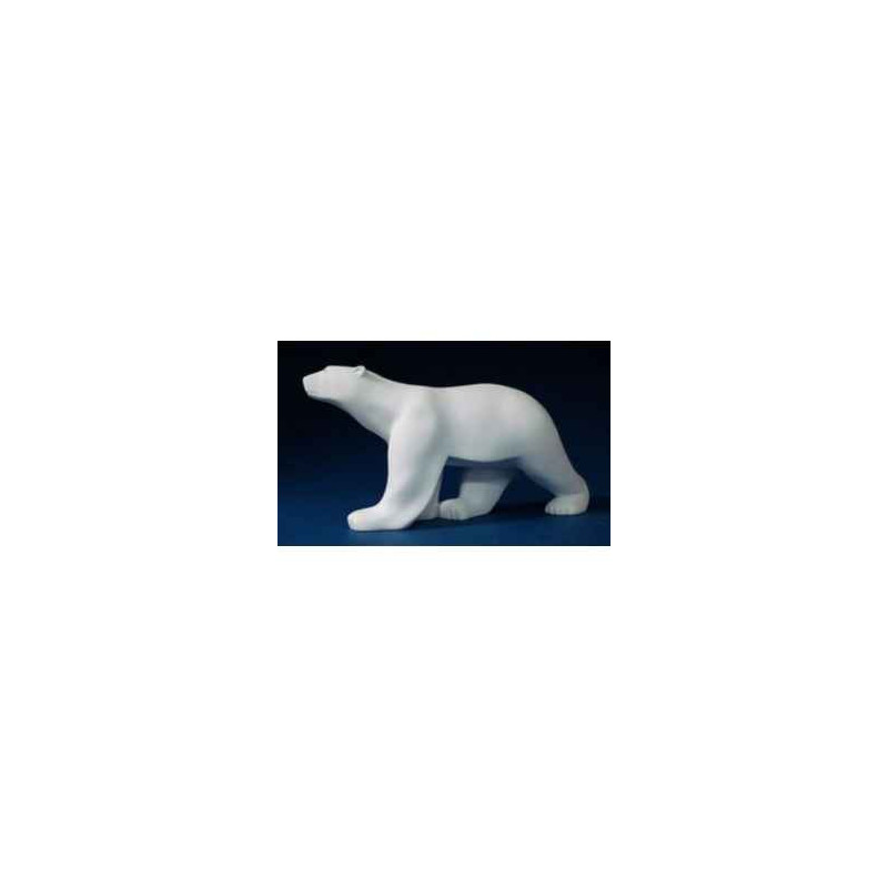Animaux-Bois-Animaux-Bronzes propose Statuette Ours Blanc par l'artiste François Pompon, collection 3dMouseion -POM11