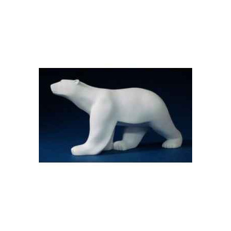 Animaux-Bois-Animaux-Bronzes propose Statuette Ours Blanc par l'artiste François Pompon, collection 3dMouseion -POM11