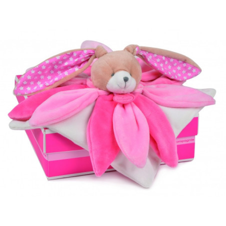 Une idée cadeau originale : Peluche Doudou collector - lapin rose Doudou et Compagnie -DC2791 dans la catégorie JouetsPeluche Do