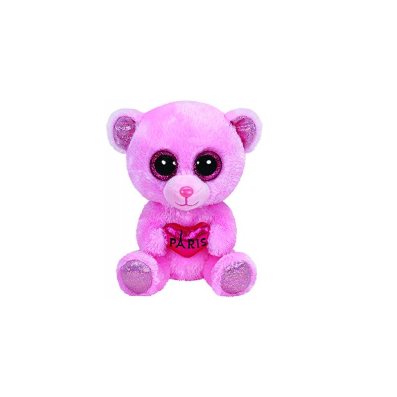 Une idée cadeau originale : Peluche Beanie boo's small - city bear "paris" -TY36142 dans la catégorie JouetsPeluche Beanie boo's
