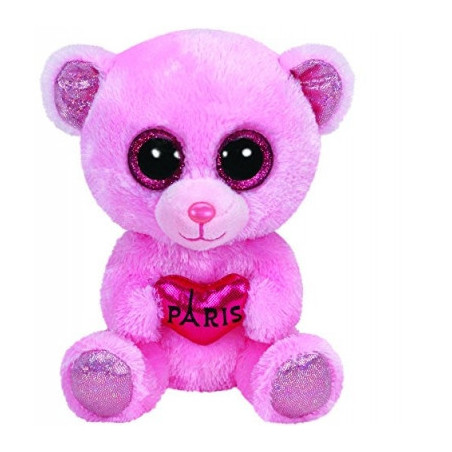 Une idée cadeau originale : Peluche Beanie boo's small - city bear "paris" -TY36142 dans la catégorie JouetsPeluche Beanie boo's