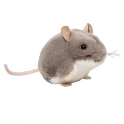 Peluche souris grise 9 cm Hermann -92657 3