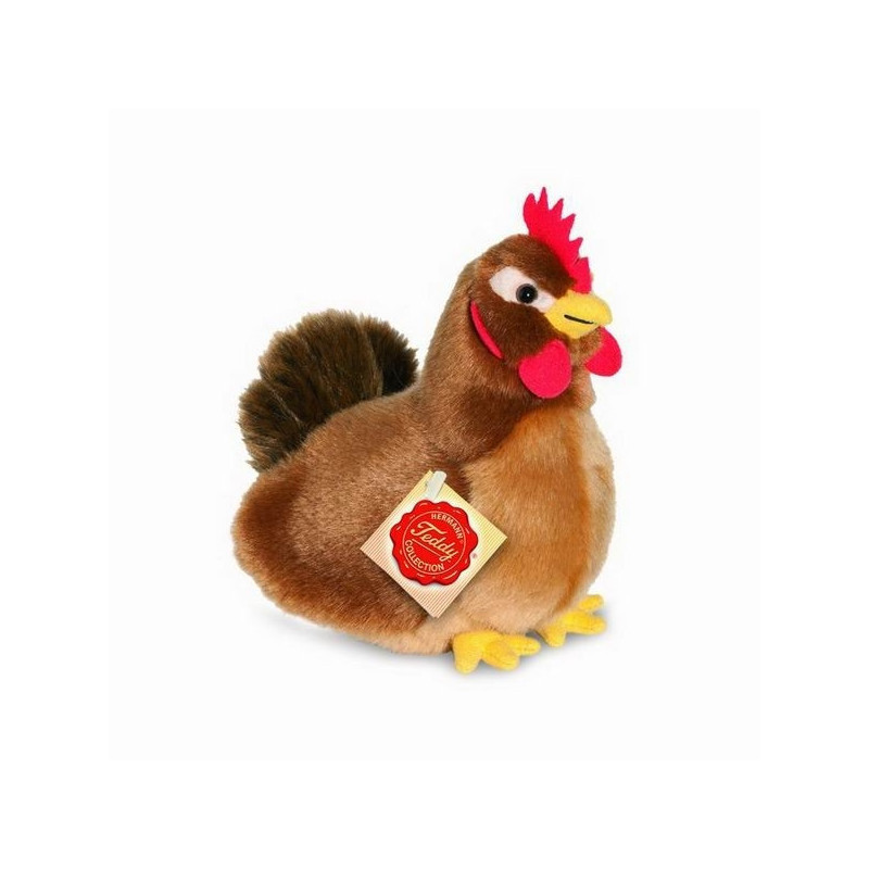 Peluche Poule marron 16 cm hermann  sur Ambiance Plaisir