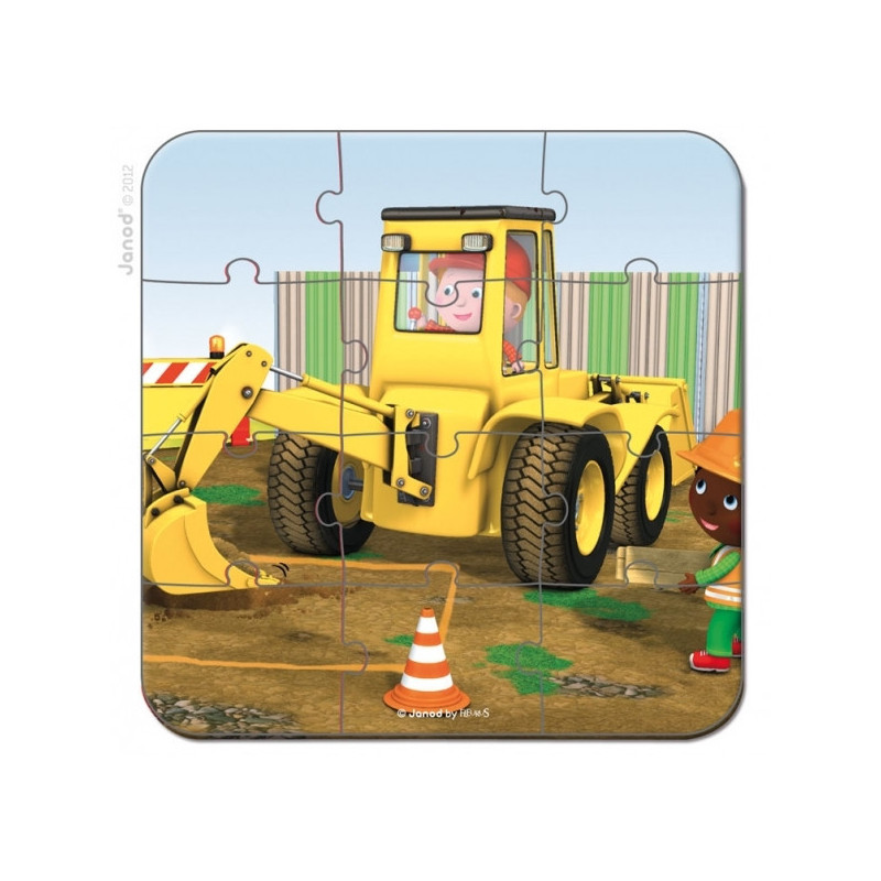 Puzzle le tracopelle d'axel (valisette fleurus) Janod -J02885 sur Ambiance Plaisir