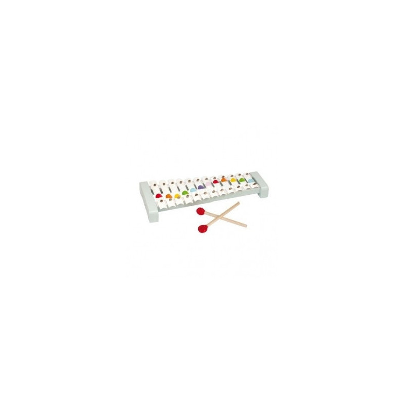 Xylo métal confetti (12 tons) 2 baguettes Janod J07604 sur Ambiance Plaisir