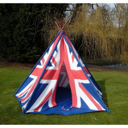 Tipi tente pour enfant drapeau anglais The Old Basket 21764 sur Ambiance Plaisir