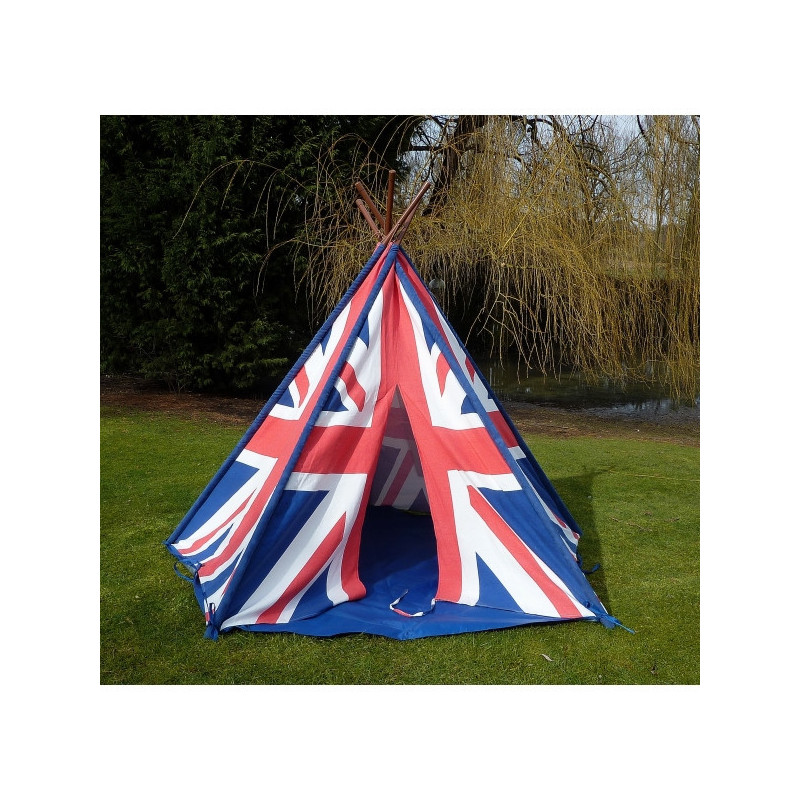 Tipi tente pour enfant drapeau anglais The Old Basket 21764 sur Ambiance Plaisir