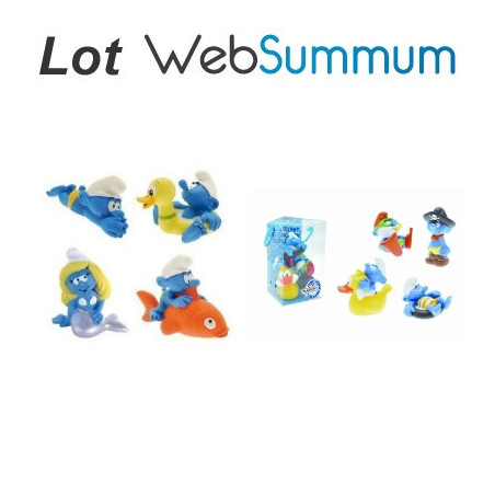 lot 2 Jouet de bain figurines Schtroumpf Plastoy -LWS-127
