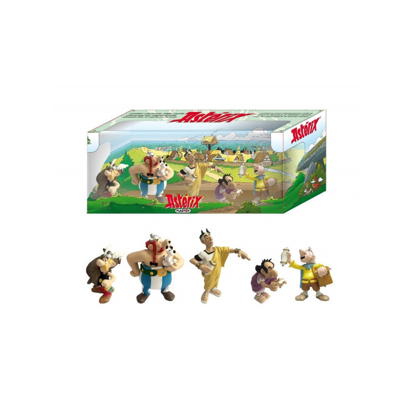 Coffret 5 figurines astérix le papyrus de césar Plastoy -60851